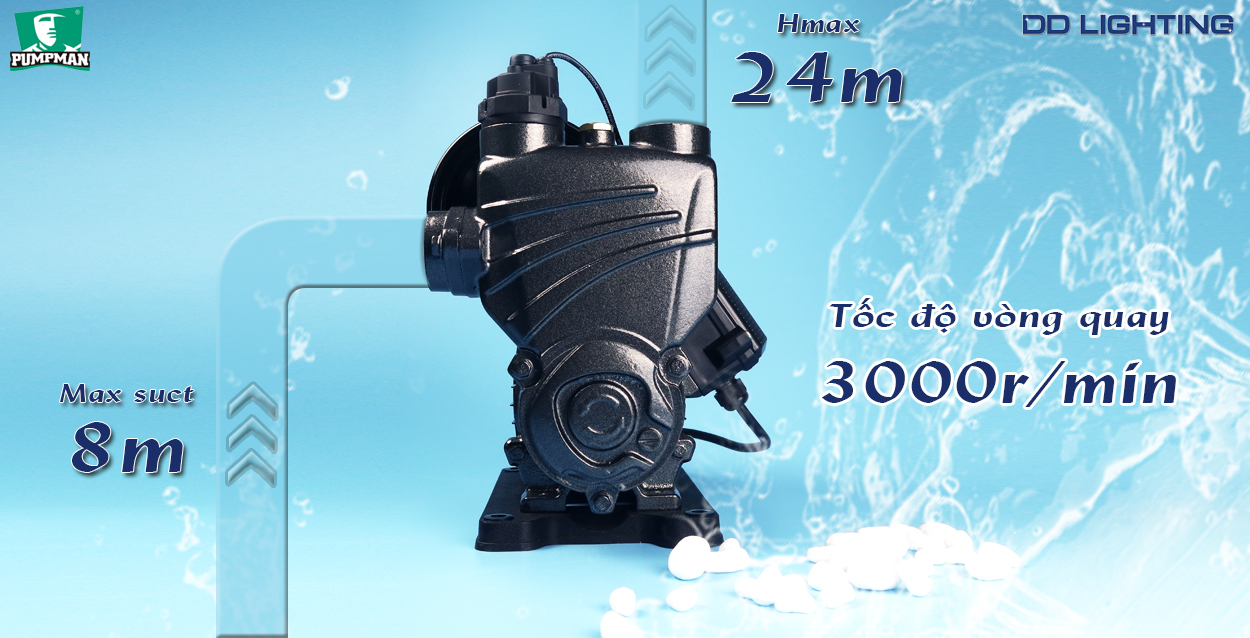 Khả năng hút đẩy của máy bơm tăng áp tự động Pumpman TWE125