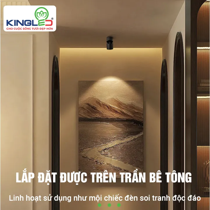 Đèn led ống bơ gập Sunstone 12W vỏ đen góc chiếu 24 độ