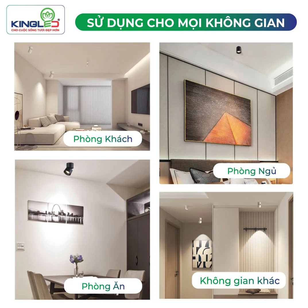 Đèn led ống bơ gập Sunstone 12W vỏ đen góc chiếu 24 độ