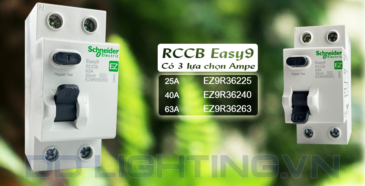 Ba lựa chọn Ampe cho RCCB Easy9