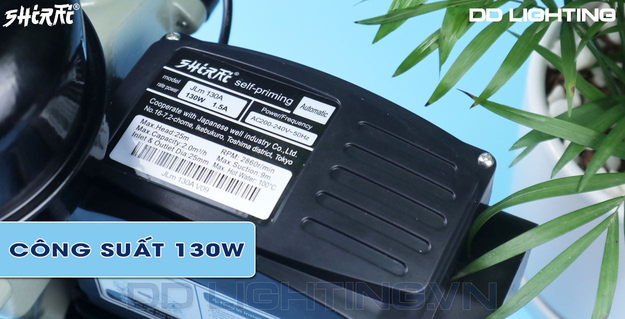Máy bơm tăng áp Shirai công suất 130w