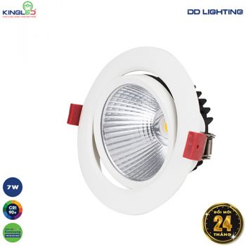 Đèn led âm trần chiếu rọi Opal 7W DLR-7SS-T90-V/TT/T Kingled chính hãng