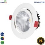 Đèn led âm trần chiếu rọi spotlight 16W đơn sắc Opal Kingled