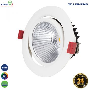 Đèn led âm trần chiếu rọi Opal 16W DLR-16SS-T130-V/TT/T Kingled chính hãng