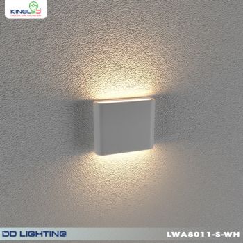 Đèn Tường Ngoài Trời 8W LWA8011-S Vỏ Trắng Kingled