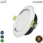 Đèn Led Âm Trần 10W D90 Đơn Sắc - Diamond Mặt Cong Viền