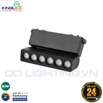 Đèn ray nam châm chiếu rọi siêu mỏng 6W Trung tính Kingled