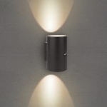 Đèn led gắn tường ngoài trời 2 đầu LWA0047B vỏ trắng Kingled