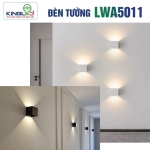 Đèn Tường Led Trong Nhà 5W Vỏ Đen LWA901A Kingled