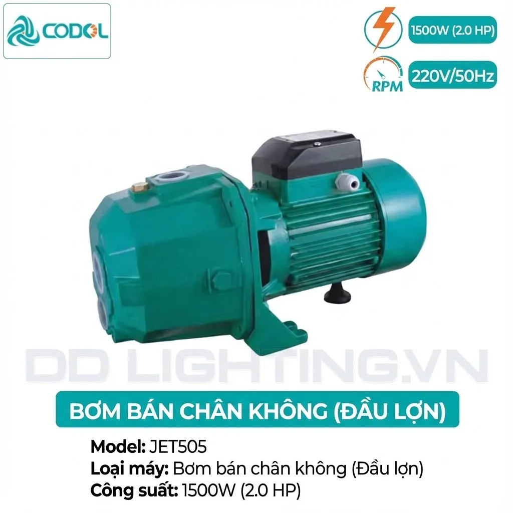 Máy Bơm Bán Chân Không Codol JET505 (Đầu Lợn) 1500W canh đồng