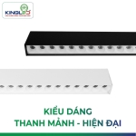 Đèn LED thả chống chói 40W DTCR-40BR-120-V/TT/T-D Vỏ đen