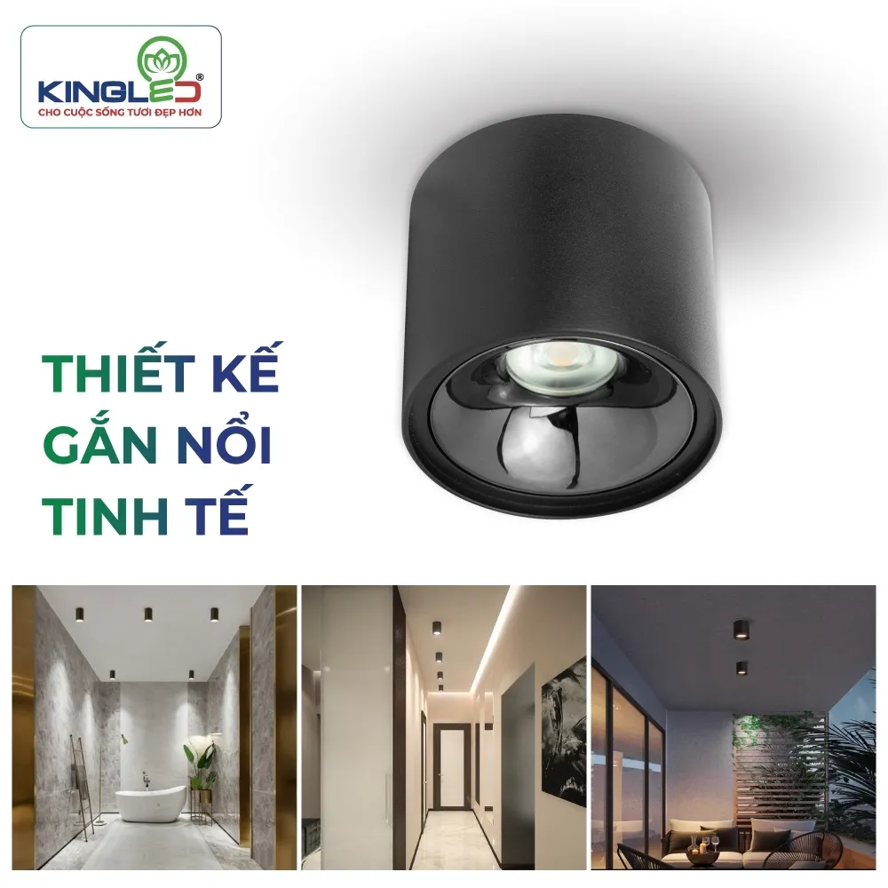 Đèn led ống bơ chiếu rọi Malachite 12W Kingled chính hãng