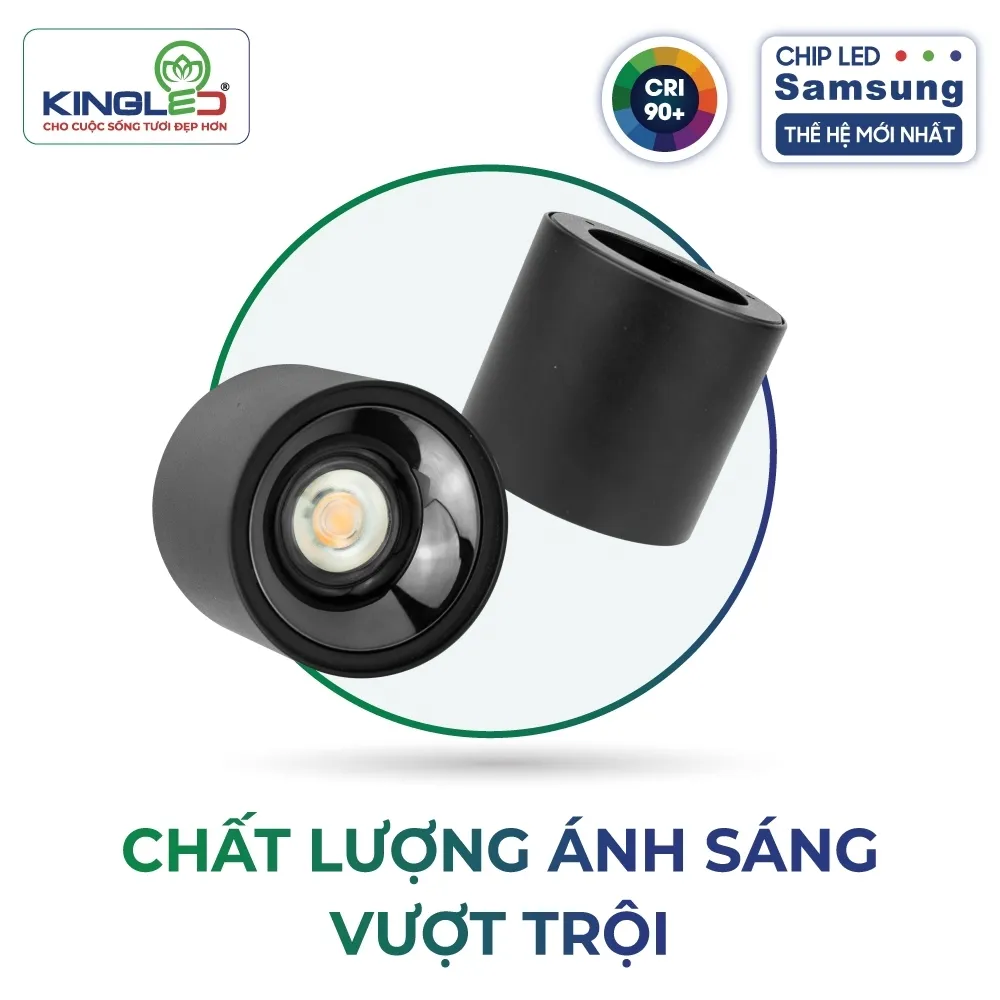 Đèn led ống bơ chiếu rọi Malachite 12W Kingled chính hãng