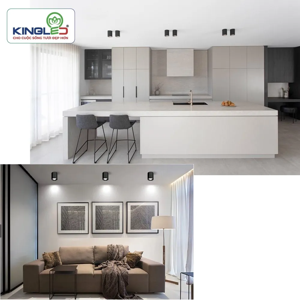 Đèn led ống bơ chiếu rọi Malachite 12W Kingled chính hãng