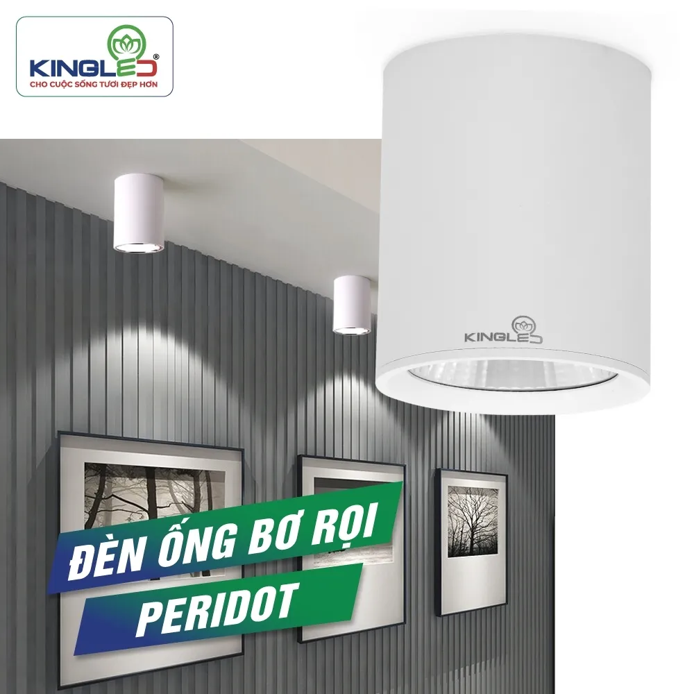 Đèn led ống bơ chiếu rọi 15w PERIDOT Kingled chính hãng