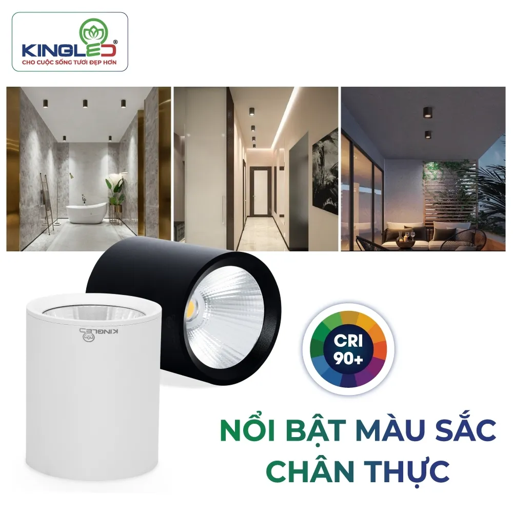 Đèn led ống bơ chiếu rọi 15w PERIDOT Kingled chính hãng