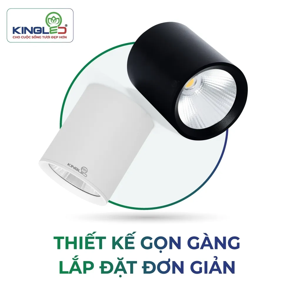 Đèn led ống bơ chiếu rọi 15w PERIDOT Kingled chính hãng