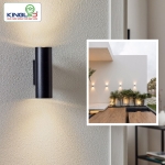 Đèn led gắn tường ngoài trời 2 đầu LWA0047-2S vỏ trắng Kingled