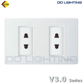 Uten - Bộ ổ cắm đôi 2 chấu - V3.0 PM2 2PCZ2NSS